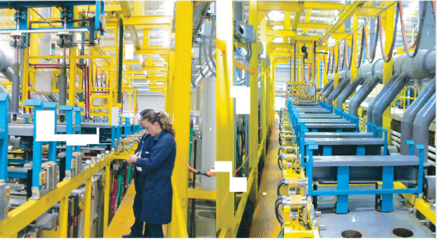 Lini produksi kromium keras elektroplating otomatis untuk cincin piston Meksiko Garis pelapisan tiang penyerap goncangan